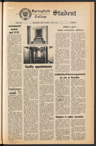 The Springfield Student (vol. 58, no. 16) Apr. 1, 1971