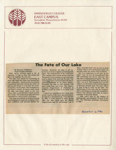 "The Fate of Our Lake" Nov. 6, 1986