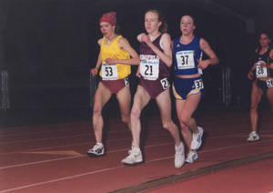 Barbara Swallow in a race