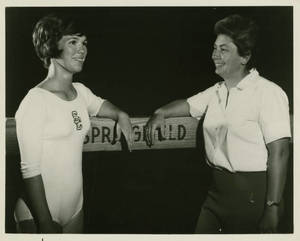 Springfield College women's gymnastics portrait Diane L. Potter and Judith Pyle