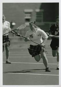 Springfield College women's lacrosse action shot