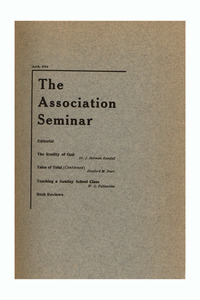 The Association Seminar (vol. 22 no. 7), April 1914