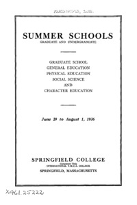 Summer School Catalog, 1936