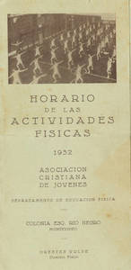 Horario de las Actividades Fisicas (1932)