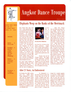 Angkor Dance Troupe Fall 2007 newsletter
