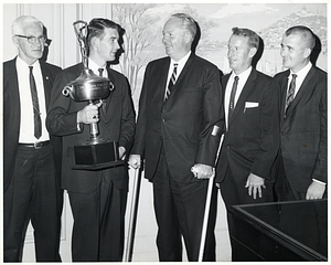 Mayor John F. Collins with United States Representative John McCormack and Red Sox player Anthony Conigliaro.