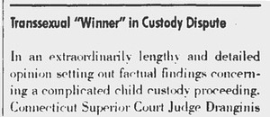 Transsexual "Winner" in Custody Dispute