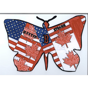 "Butterfly of Boston" made by student at Willow Way Public School (Ontario, Canada)