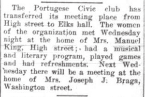 Portuguese Civic Club changes meeting place - Hudson News-Enterprise article