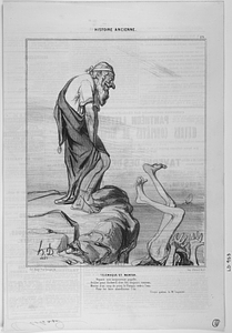 TÉLÉMAQUE ET MENTOR. Voyant son langoureux pupille, Brûler pour Eucharis d'un feu toujours nouveau; Mentor d'un coup de poing le flanqua raide à l'eau Pour lui faire abandonner l'ile. Unique quatrain de Mr. Duponchel.