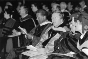 Robert K. Kraft at a Suffolk University commencement