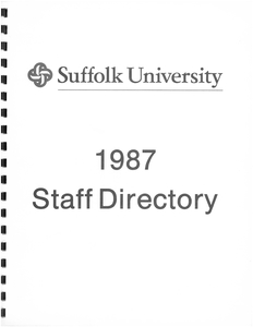 1987 Suffolk University Staff Directory