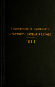 Report of the attorney general for the year ending January 21, 1914