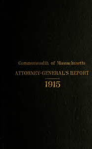 Report of the attorney general for the year ending January 19, 1916