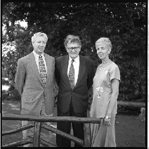 Dr. Maurice Hayes, former ombudsman for Northern Ireland and well-known Catholic civil servant. Portraits, with representatives of the American Irish Fund, at the Culloden Hotel, Belfast