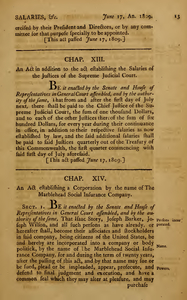 1809 Chap. 0013. An Act In Addition To The Act Establishing The Salaries Of The Justices Of The Supreme Judicial Court.