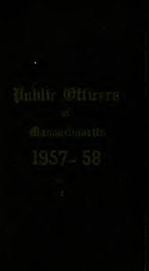 Public officers of the Commonwealth of Massachusetts (1957-1958)