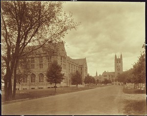 St. Mary's Hall, Gasson Hall, and Devlin Hall; the first three buildings on Boston College's Chestnut Hill campus