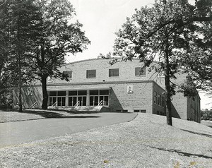 Roberts Center exterior: main entrance