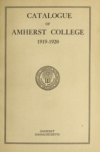 Amherst College Catalog 1919/1920