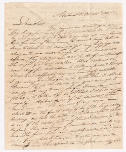 Sidney Brooks letter to Tamesin Brooks, 1837 October 18