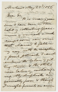 Edward Hitchcock letter to unidentified recipient, 1856 May 23