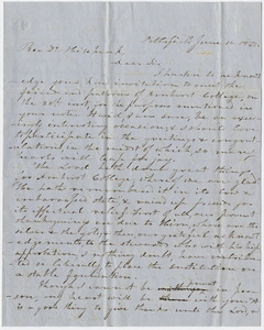 Heman Humphrey letter to Edward Hitchcock, 1848 June 16