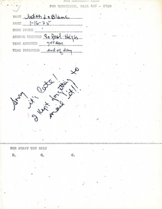 Citywide Coordinating Council daily monitoring report for South Boston High School by Judith LeBlanc, 1976 January 16