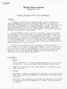 Proposal for a United States Skills Corporation.