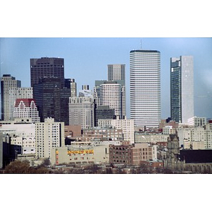 Boston's downtown skyscrapers.