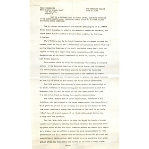 Text of a statement read by Thomas Atkins, executive secretary of the Boston Branch NAACP, concerning direct action to be taken against the Boston School Committee:.