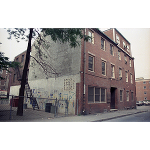 Street view of Oak Street building in Boston's Chinatown