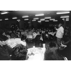 Guests attend a dinner at Josiah Quincy School marking Chinatown's victory to build a community center on Parcel C