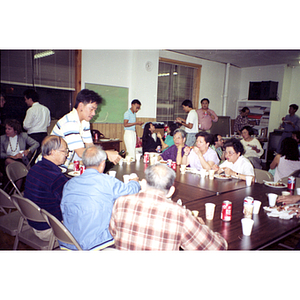 Guests at the victory party celebrating Dynasty Restaurant workers receiving their back wages