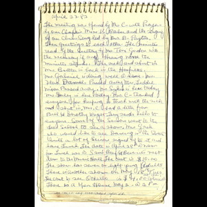 Minutes of Goldenaires meeting held April 23, 1982