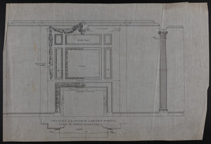 Inch Scale Elevation of Library Mantel, House of James Means, Esq., undated