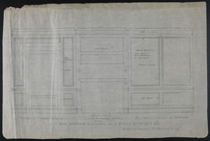 (Developed) Elevation Toward Window, Elevation Toward Mantel and Elevation Opposite Chamber, Room Adjoining Chamber Over Dining Room (2nd fl.), House of Charles S. Hamlin, Esq., undated