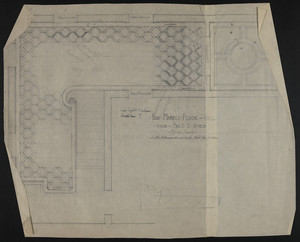 New Marble Floor in Hall, House of Mrs. J.S. Ames, undated