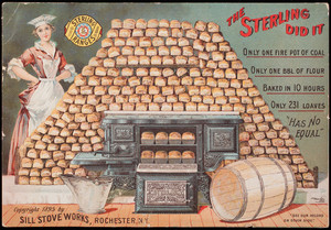 Trade card, Sterling Ranges, Sill Stove Works, Rochester, New York