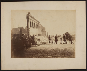 Militia soldiers at the Boston fire, 1872
