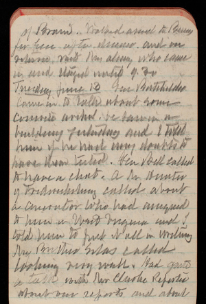 Thomas Lincoln Casey Notebook, May 1893-August 1893, 37, [illegible] Walked around to Bessie