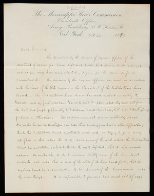 [Cyrus] B. Comstock To Thomas Lincoln Casey, Oct 30, 1890 - Digital ...