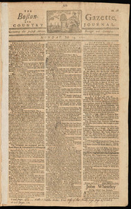 The Boston-Gazette, and Country Journal, 15 July 1771