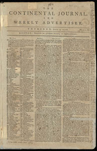 The Continental Journal and Weekly Advertiser, 4 July 1776