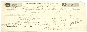 Receipt from Achilles Williams to Richmond Trading and Manufacturing Company
