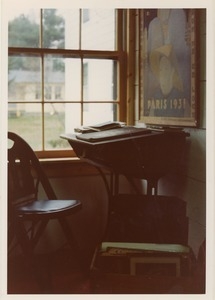 Antique student's writing desk in the Common Reader Bookshop