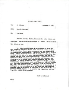 Memorandum from Mark H. McCormack to Al Mulberry