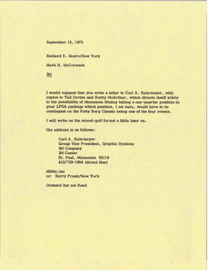 Memorandum from Mark H. McCormack to Richard E. Moore