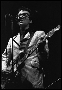 Elvis Costello and the Attractions in concert: Elvis Costello on guitar and vocals