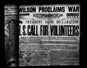 Headline: President signs declaration / U.S. call for volunteers